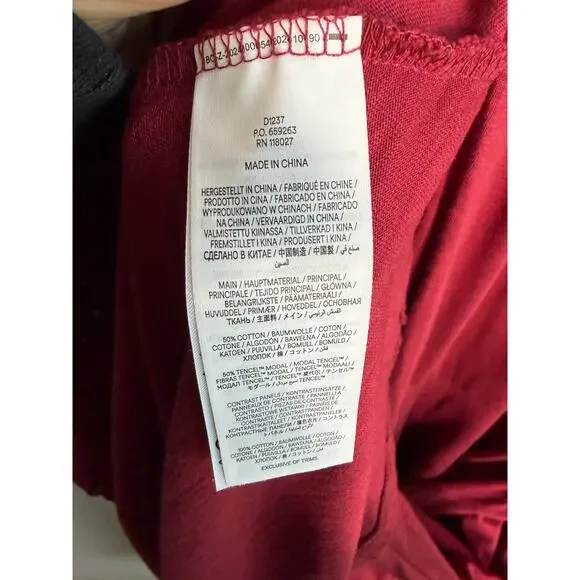 Boden Eden Broderie Jersey Puff Sleeve Midi Dress Garnet Red Women's Size 8P - Picture 8 of 11